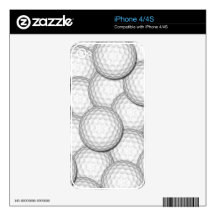 Golf Balls Collage Decals For The iPhone 4S