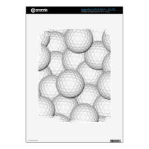 Golf Balls Collage Ipad 3 Decal