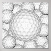 Golf Balls Collage Poster