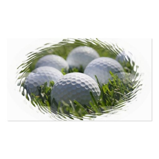 Golf Balls on a Business Card (back side)