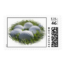 Golf Balls Postage Stamp