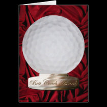 Golf Best Coach Award Card