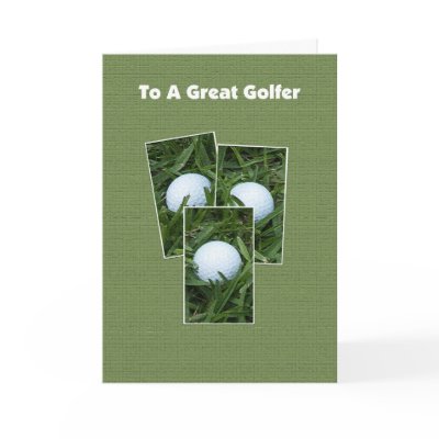 Golf Birthday Card -- Golf Balls for Your "Birdie" by KathyHenis