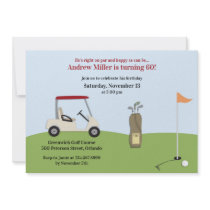 Golf Birthday Flat Invitation