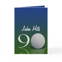 Golf Birthday Invitation for 90 year old Cards
