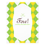 Golf Birthday Party Argyle Preppy Invitation invitations