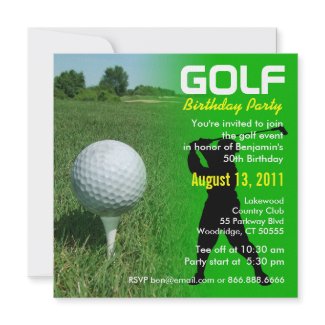 Golf Birthday Party Invitation invitation