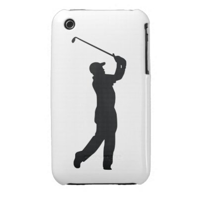 Golf Black Silhouette Shadow iPhone 3 Case-Mate Case