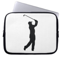 Golf Black Silhouette Shadow Computer Sleeve