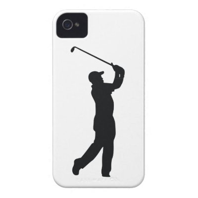 Golf Black Silhouette Shadow iPhone 4 Covers