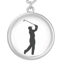 Golf Black Silhouette Shadow Jewelry