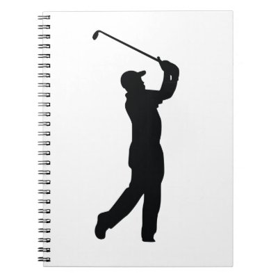 Golf Black Silhouette Shadow Note Book