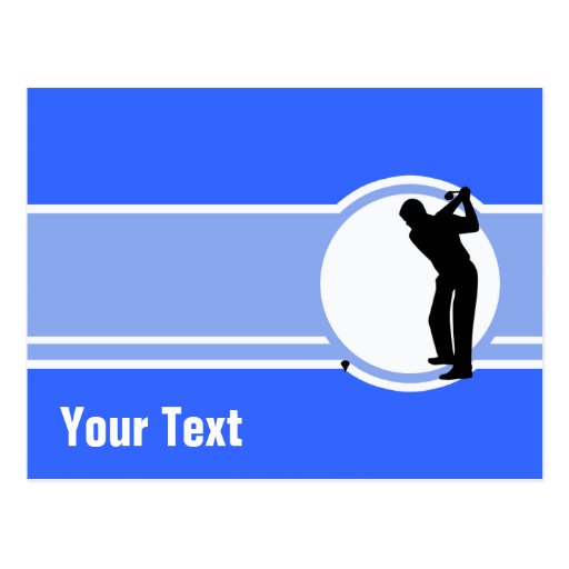 Golf; Blue Postcard