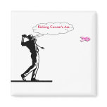 golf breast cancer fridge magnet
