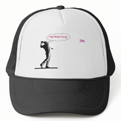 Breast Cancer Golf Accessories golf breast cancer golf cartoon hat from Zazzle.com