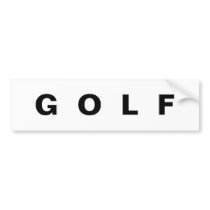 GOLF bumper sticker