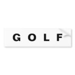GOLF bumper sticker