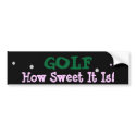 GOLF BUMPER STICKER bumper stickers