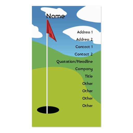 Golf - Business Business Card (front side)