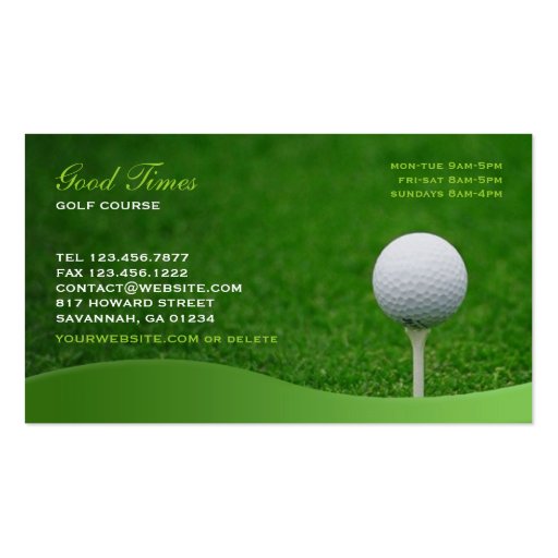 Golf Business Card