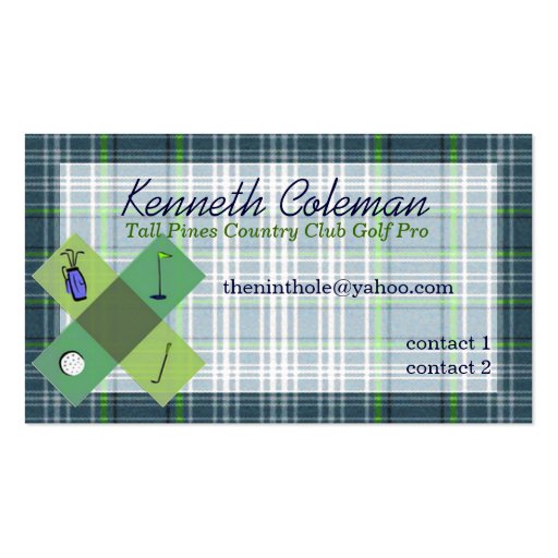 Golf Business Card (front side)