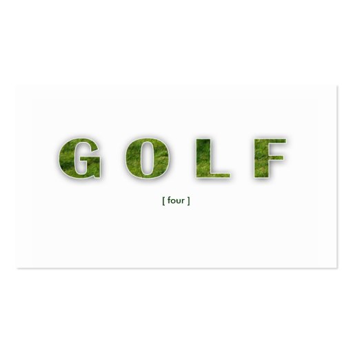 Golf Business Card (back side)