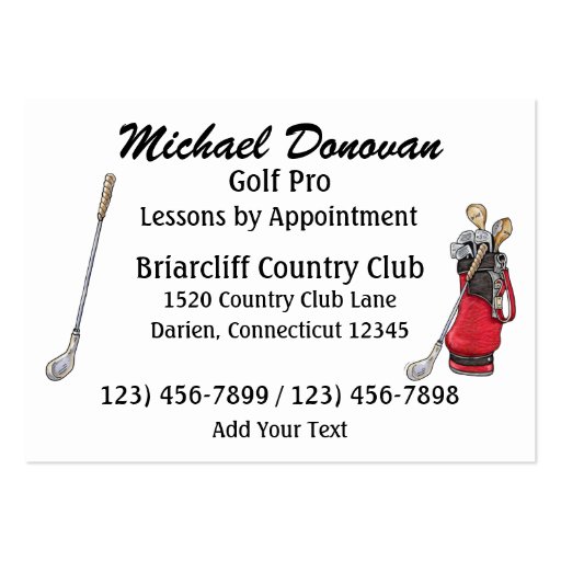 Golf Business Card - SRF (back side)