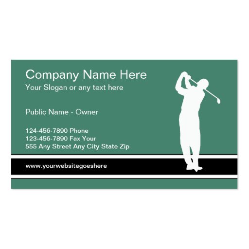 Golf Business Card Template Zazzle
