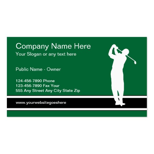 Golf Business Card Template (front side)