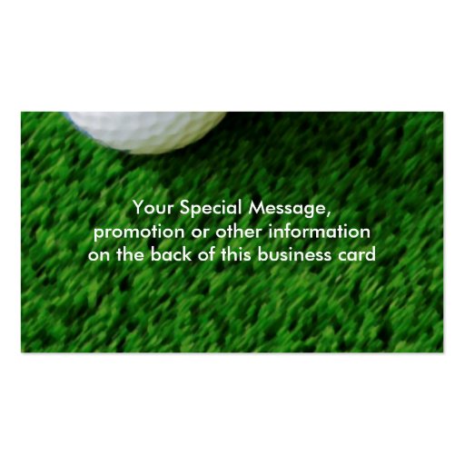 Golf Business Cards (back side)