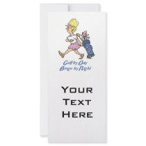 golf by day bingo by night custom rack card