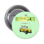 Golf cart and logo button