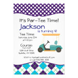 Golf Cart Birthday Party Invitation