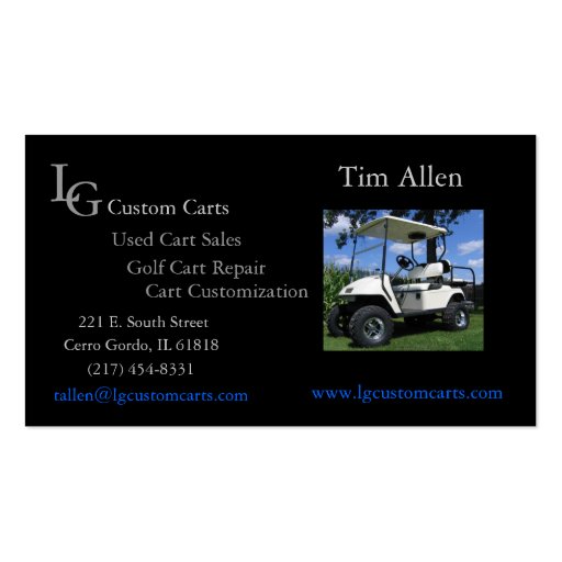 Golf Cart Business Card Zazzle