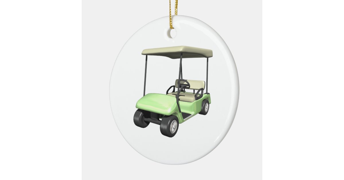 Golf Cart Ceramic Ornament Zazzle 