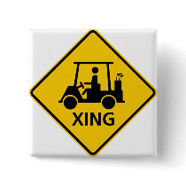 Golf Cart Crossing Highway Sign buttons