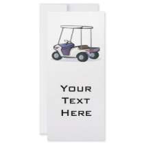 golf cart graphic rack card