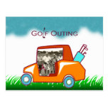 Golf Cart Photo Invite Post Cards