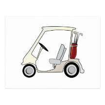 golf_cart post card