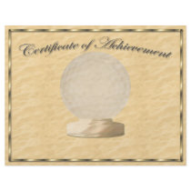 Golf Certificate of Achievement Flyers