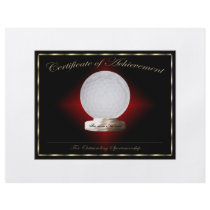 Golf Certificate of Achievement Flyer Design