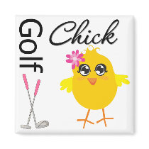 Golf Chick Refrigerator Magnets