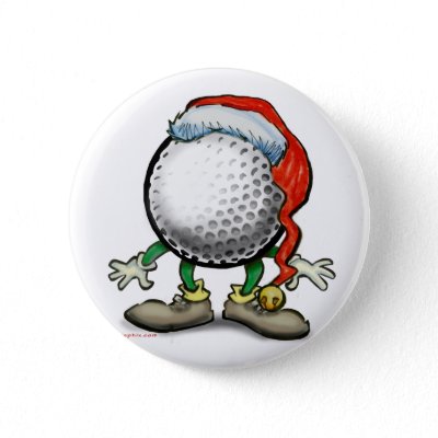 Golf Christmas buttons