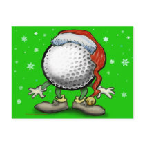 Golf Christmas postcards by FunGraphix Golf Christmas postcards