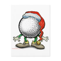Golf Christmas postcards by FunGraphix Golf Christmas postcards