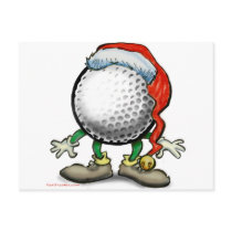 Golf Christmas postcards by FunGraphix Golf Christmas postcards