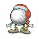Golf Christmas stickers