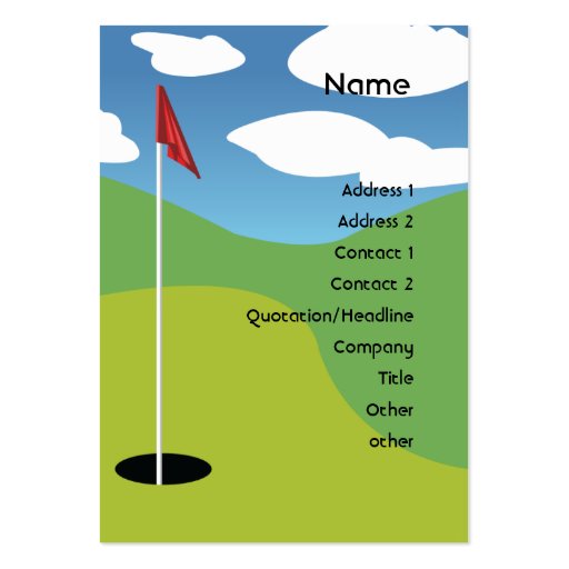 Golf - Chubby Business Cards (front side)