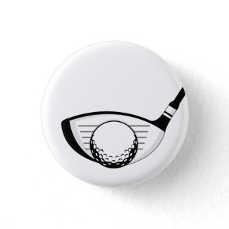 Golf Club & Ball Badge button