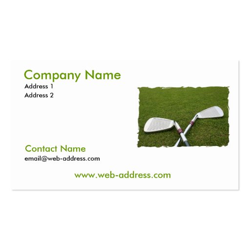 Golf Club Design Business Card
